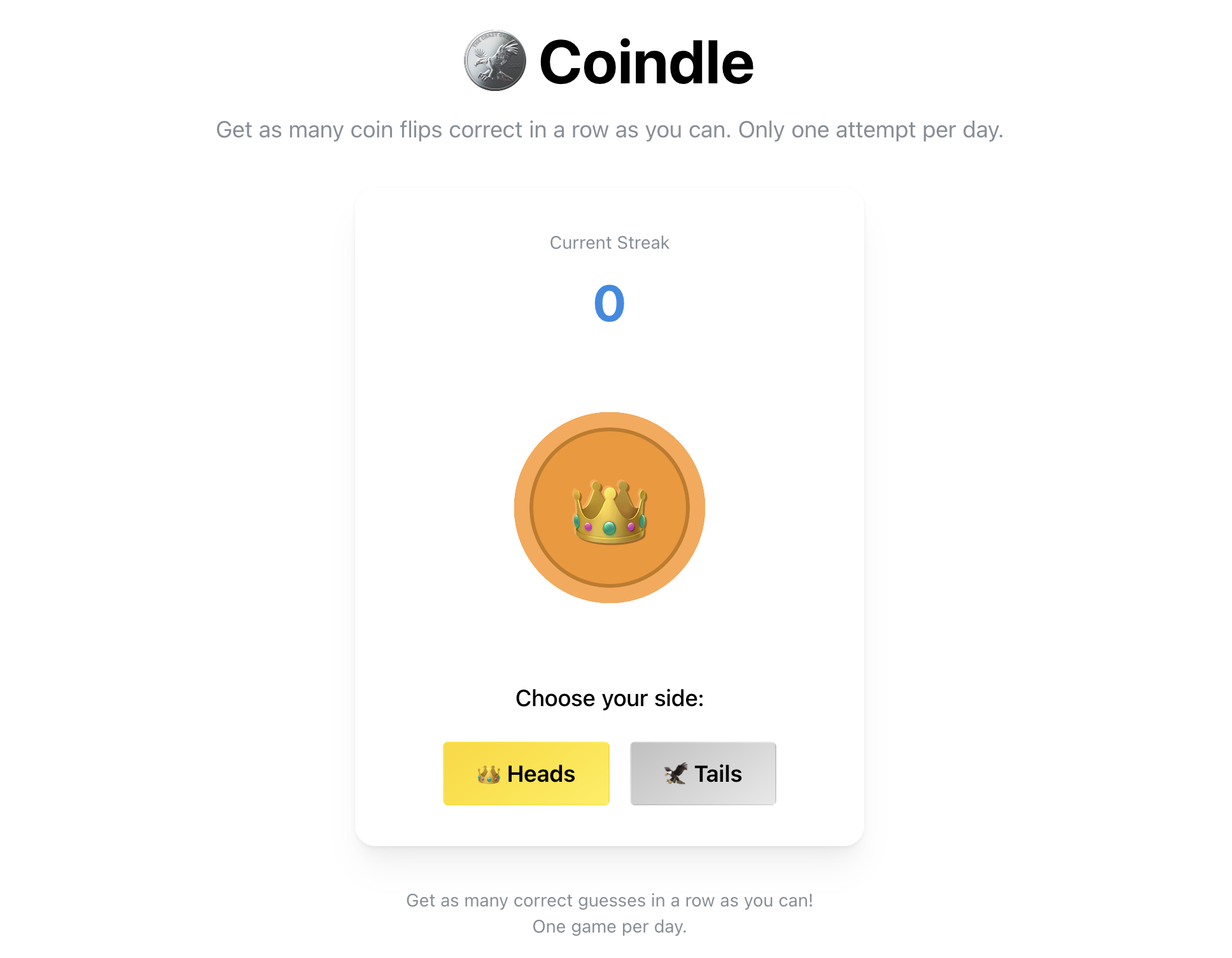 Screenshot of Coindle